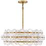 3_Hinkley Rene 30 1/2"W Distressed Brass 6-Light Chandelier more views