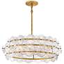 4_Hinkley Rene 30 1/2"W Distressed Brass 6-Light Chandelier more views