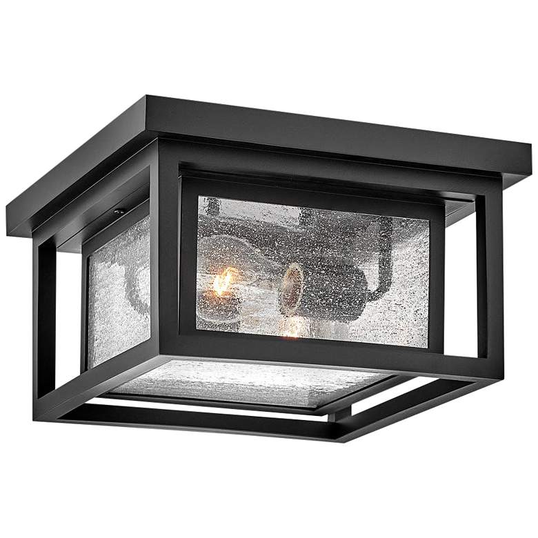 Image 1 Hinkley Republic 11" Wide Black Finish Outdoor Porch Ceiling Light