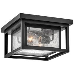 Hinkley Republic 11&quot; Wide Black Finish Outdoor Porch Ceiling Light