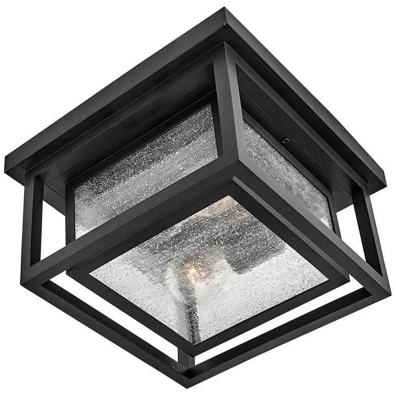 Image 4 Hinkley Republic 11 inch Wide Black Finish Outdoor Porch Ceiling Light more views