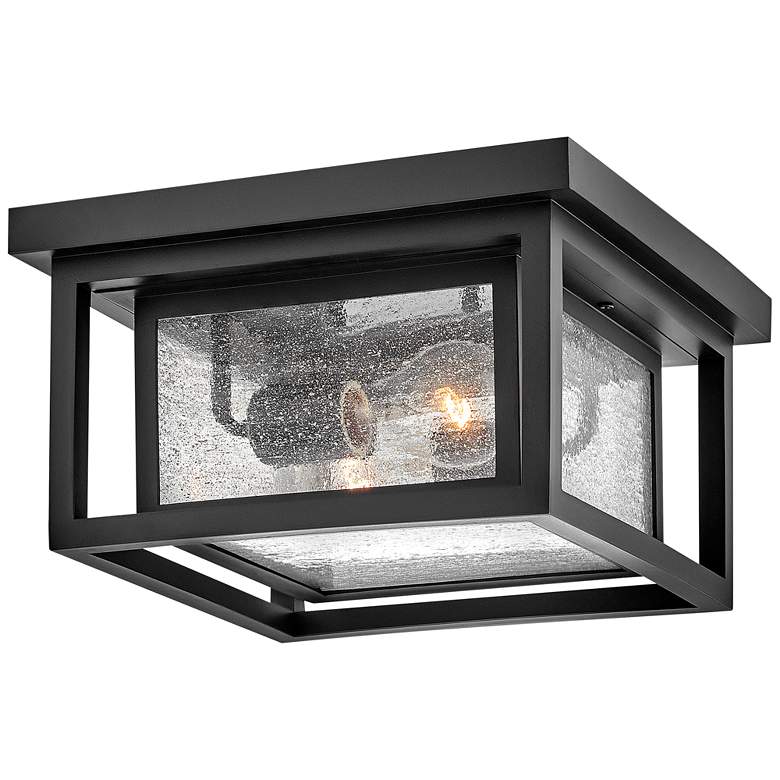 Image 5 Hinkley Republic 11 inch Wide Black Finish Outdoor Porch Ceiling Light more views