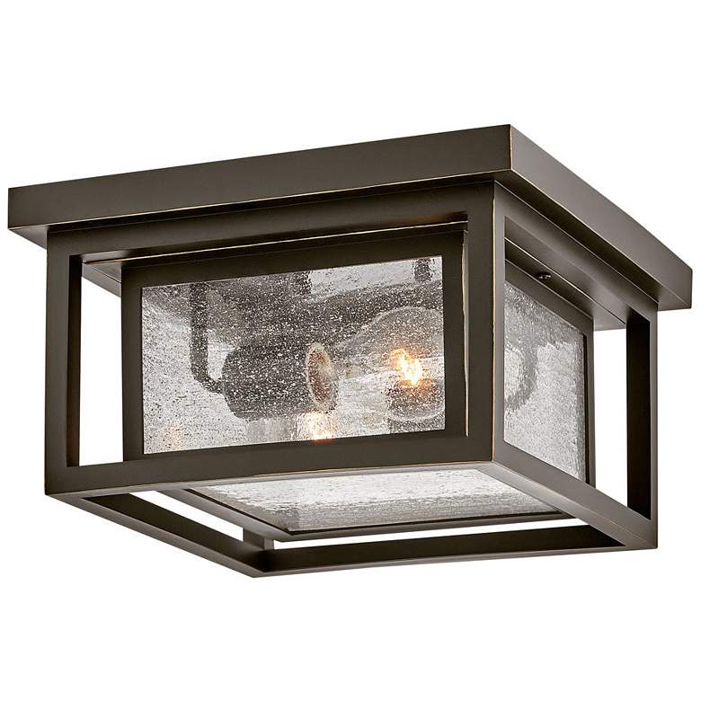 Image 1 Hinkley Republic 11" Wide Oil Rubbed Bronze Outdoor Ceiling Light