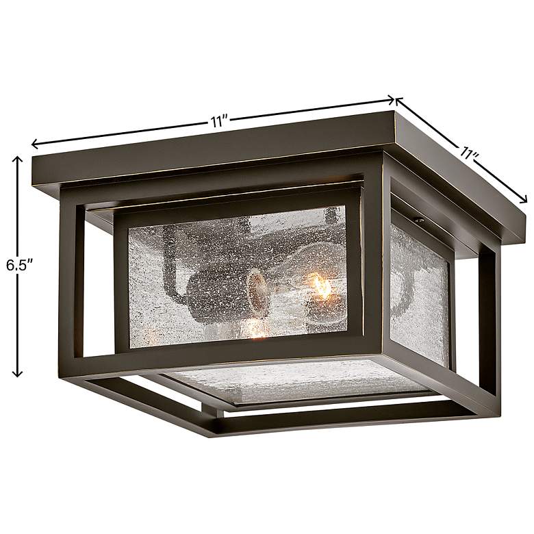 Image 6 Hinkley Republic 11" Wide Oil Rubbed Bronze Outdoor Ceiling Light more views