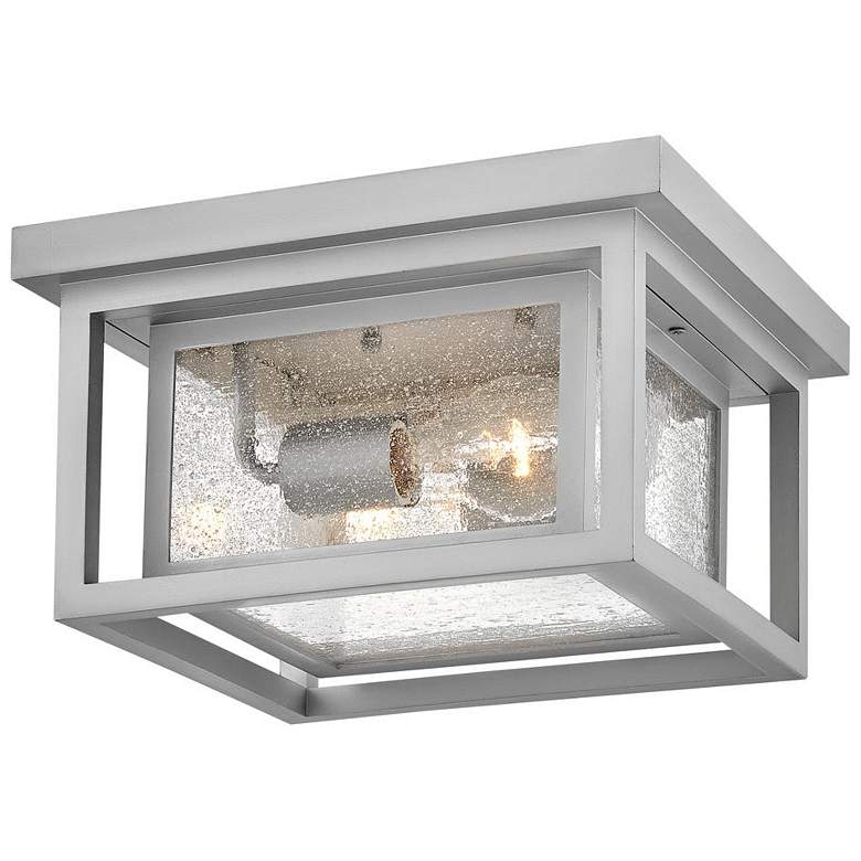 Image 1 Hinkley Republic 11" Wide Satin Nickel Outdoor Ceiling Light