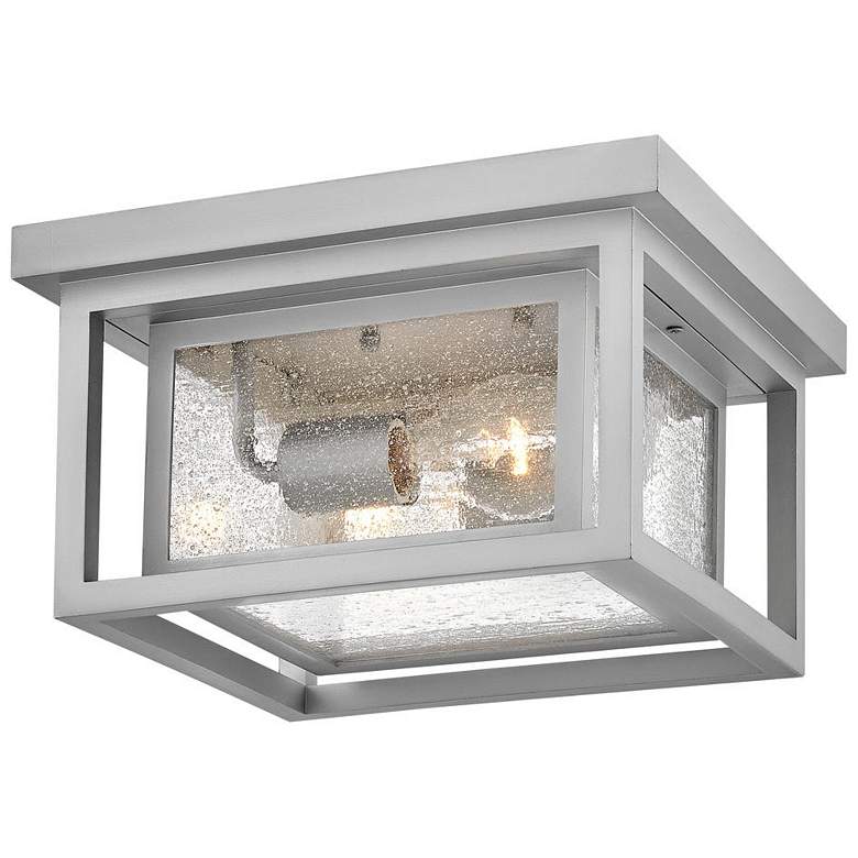 Image 1 Hinkley Republic 11 inch Wide Satin Nickel Outdoor Ceiling Light