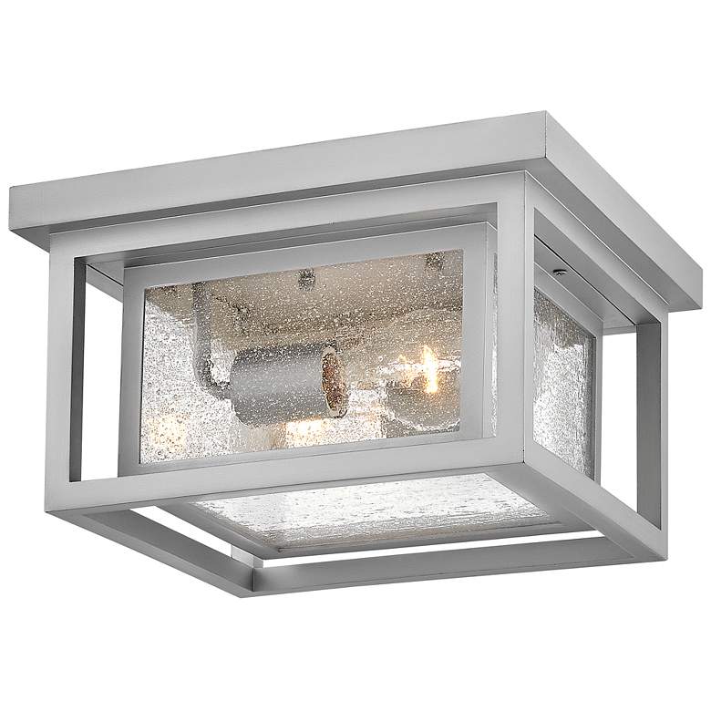Image 2 Hinkley Republic 11" Wide Satin Nickel Outdoor Ceiling Light more views