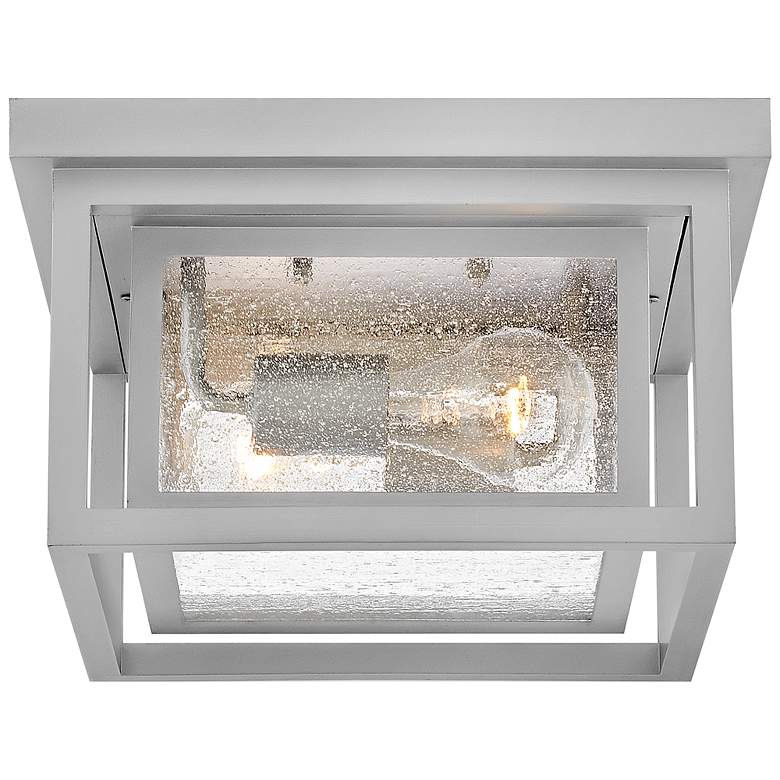 Image 3 Hinkley Republic 11" Wide Satin Nickel Outdoor Ceiling Light more views
