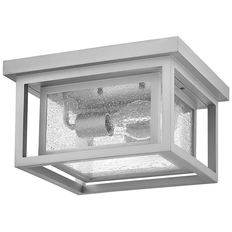 Image 4 Hinkley Republic 11" Wide Satin Nickel Outdoor Ceiling Light more views