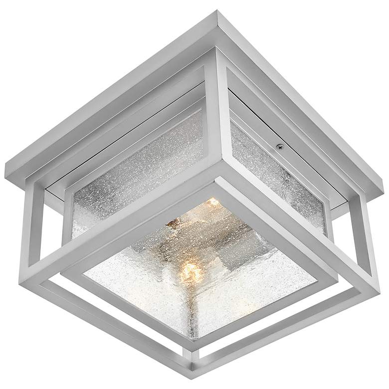Image 5 Hinkley Republic 11" Wide Satin Nickel Outdoor Ceiling Light more views