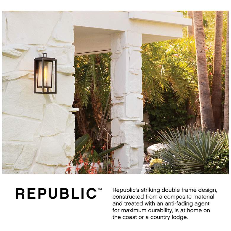 Image 7 Hinkley Republic 11" Wide Satin Nickel Outdoor Ceiling Light more views
