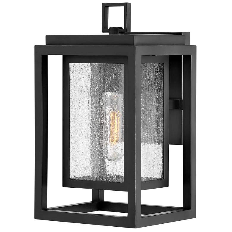 Image 1 Hinkley Republic 12" High Black Modern Outdoor Wall Light