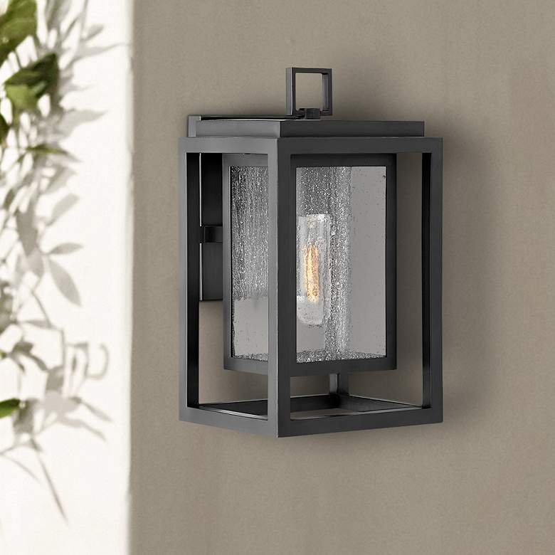 Image 1 Hinkley Republic 12 inch High Black Outdoor Wall Light