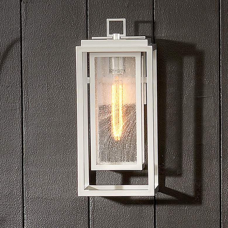Image 2 Hinkley Republic 12" High Satin Nickel Modern Outdoor Wall Light