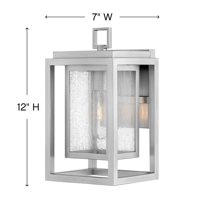 Image 7 Hinkley Republic 12" High Satin Nickel Modern Outdoor Wall Light more views