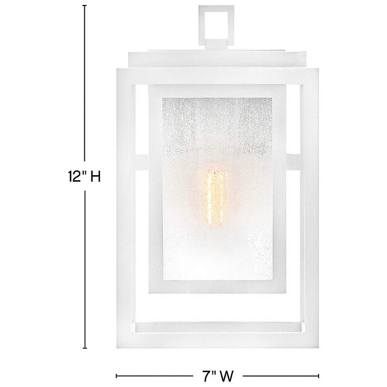 Image 3 Hinkley Republic 12" High Textured White Outdoor Wall Light more views