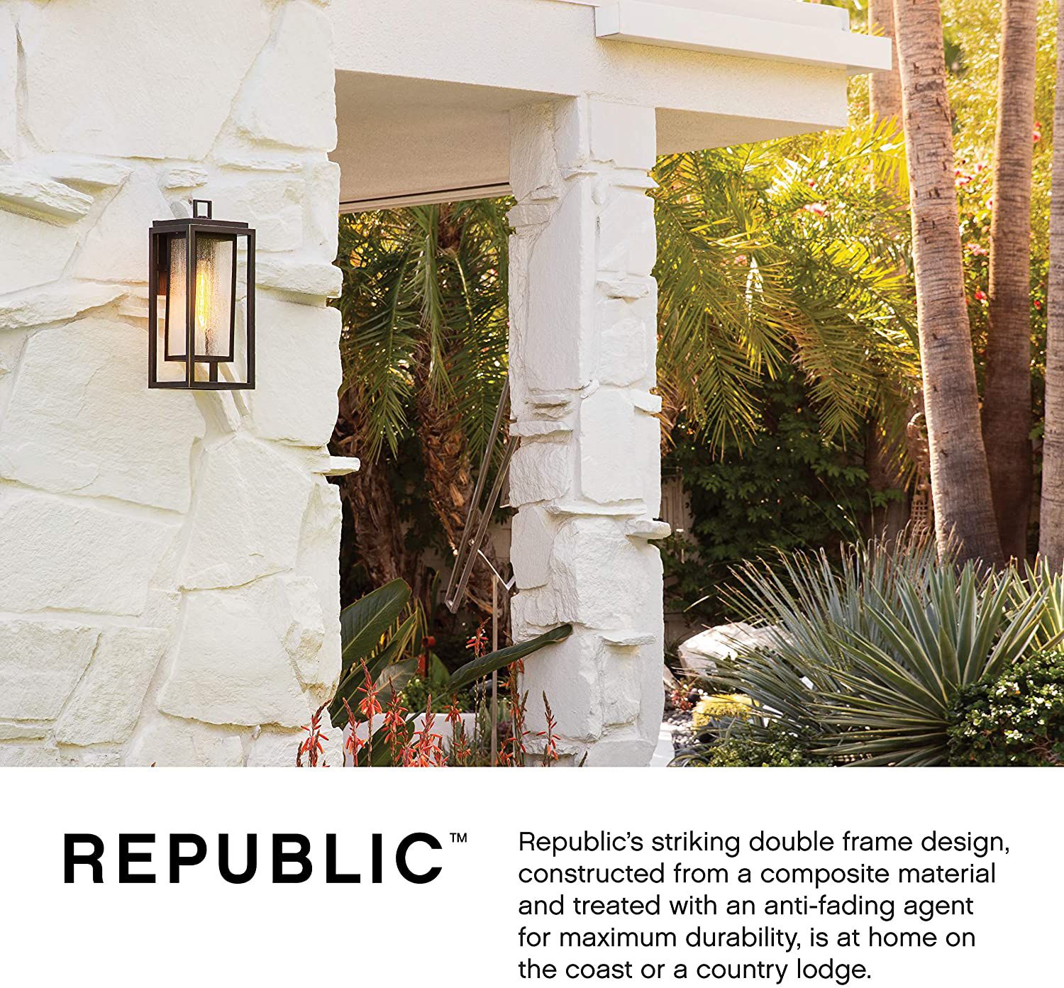 Hinkley Republic 12" Oil-Rubbed Bronze Marine Grade Outdoor Wall Light