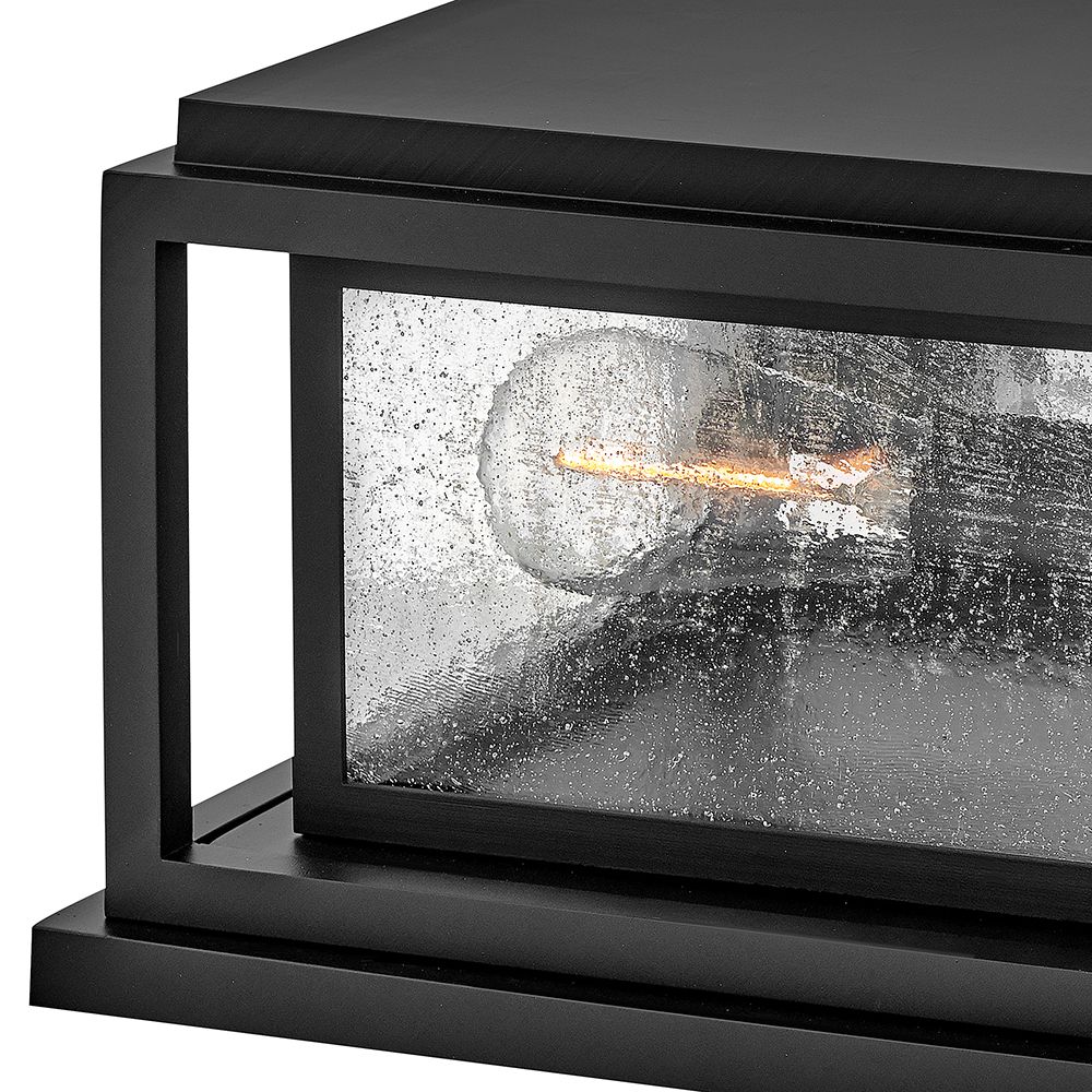 Image 4 Hinkley Republic 12" Wide Black Small Pier Mount Outdoor Lantern Light more views