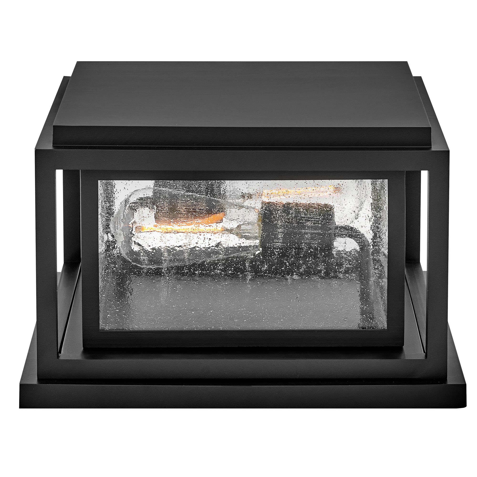 Image 6 Hinkley Republic 12" Wide Black Small Pier Mount Outdoor Lantern Light more views