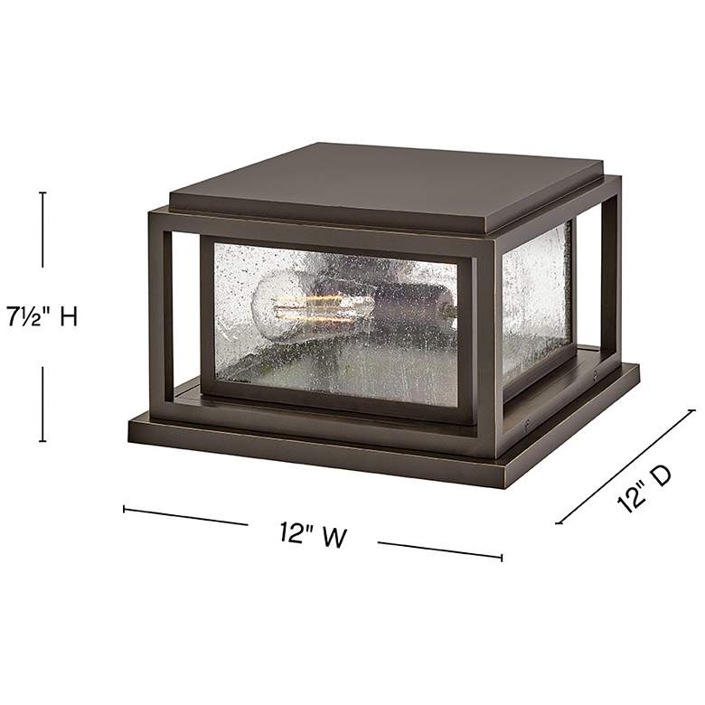 Image 3 Hinkley Republic 12" Wide Oil-Rubbed Bronze Outdoor Pier Mount Light more views