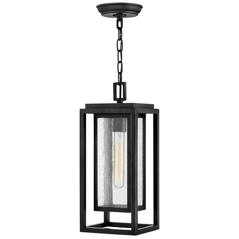 Image 1 Hinkley Republic 16.8" High Black Finish Outdoor Hanging Light 12V