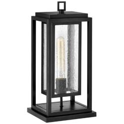 Hinkley Republic 16 1/2&quot; High Black and Glass Outdoor Pier Light