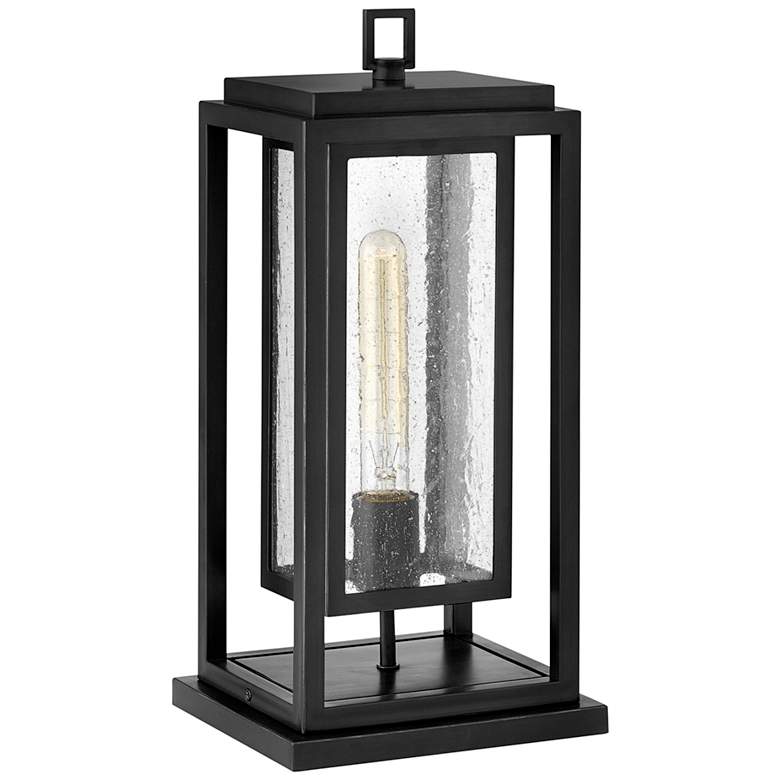 Image 2 Hinkley Republic 16 1/2" High Black and Glass Outdoor Pier Light