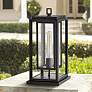 1_Hinkley Republic 16 1/2" High Black and Glass Outdoor Pier Light