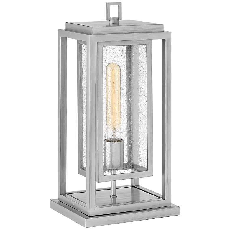 Image 1 Hinkley Republic 16 1/2" Marine Grade Satin Nickel Outdoor Pier Light