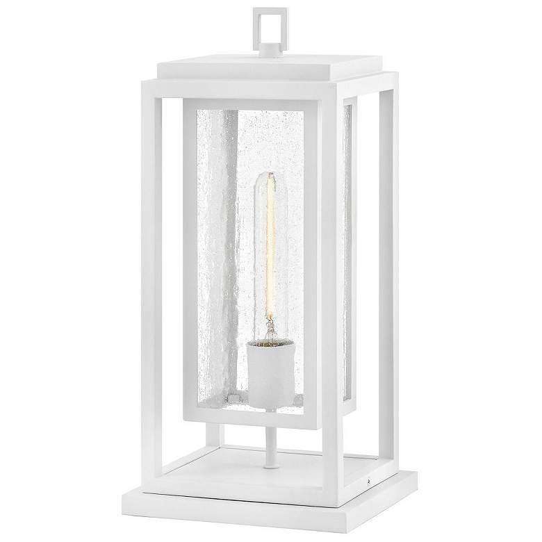 Image 1 Hinkley Republic 16 1/2"H Textured White Outdoor Post Light
