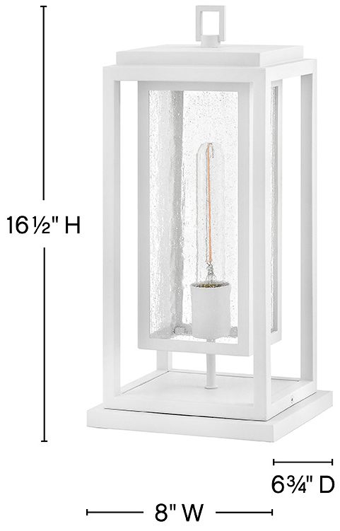 Image 3 Hinkley Republic 16 1/2"H Textured White Outdoor Post Light more views