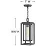 4_Hinkley Republic 16 3/4" Oil Rubbed Bronze LED Outdoor Hanging Light more views