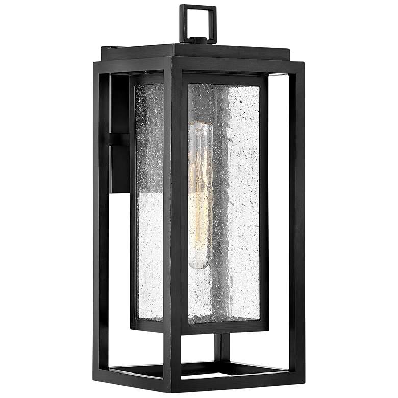 Image 1 Hinkley Republic 16" Double Composite Frame Black Outdoor Wall Light