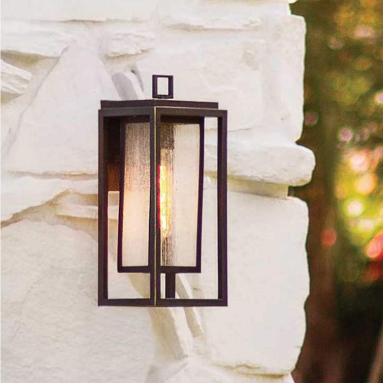 Image 1 Hinkley Republic 16" Double Composite Frame Black Outdoor Wall Light