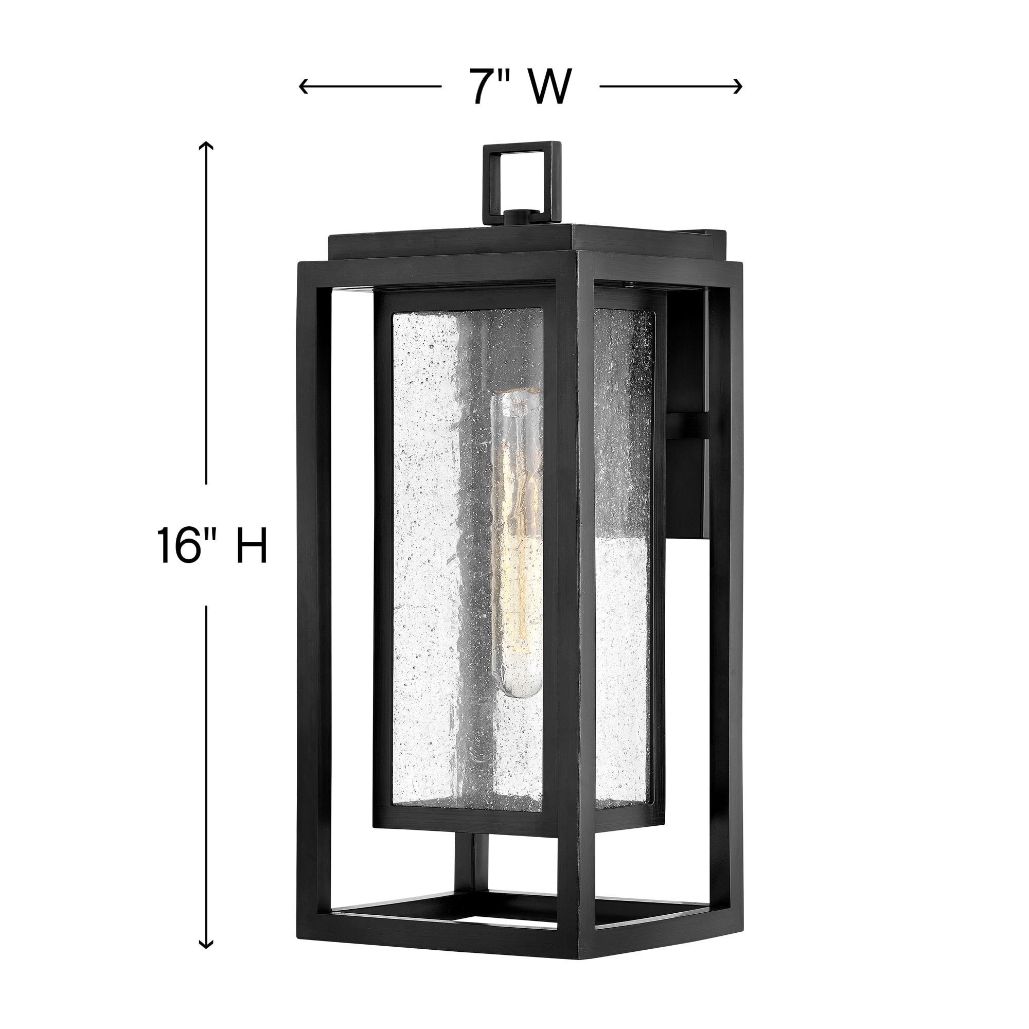 Hinkley Republic 16" Double Composite Frame Black Outdoor Wall Light