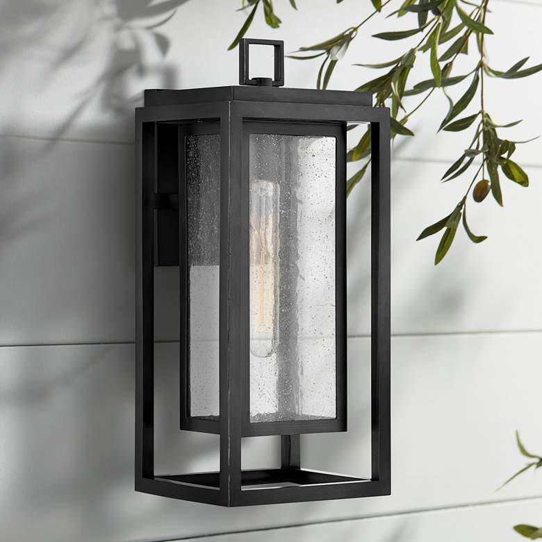 Image 1 Hinkley Republic 16 inch High Black Outdoor Wall Light