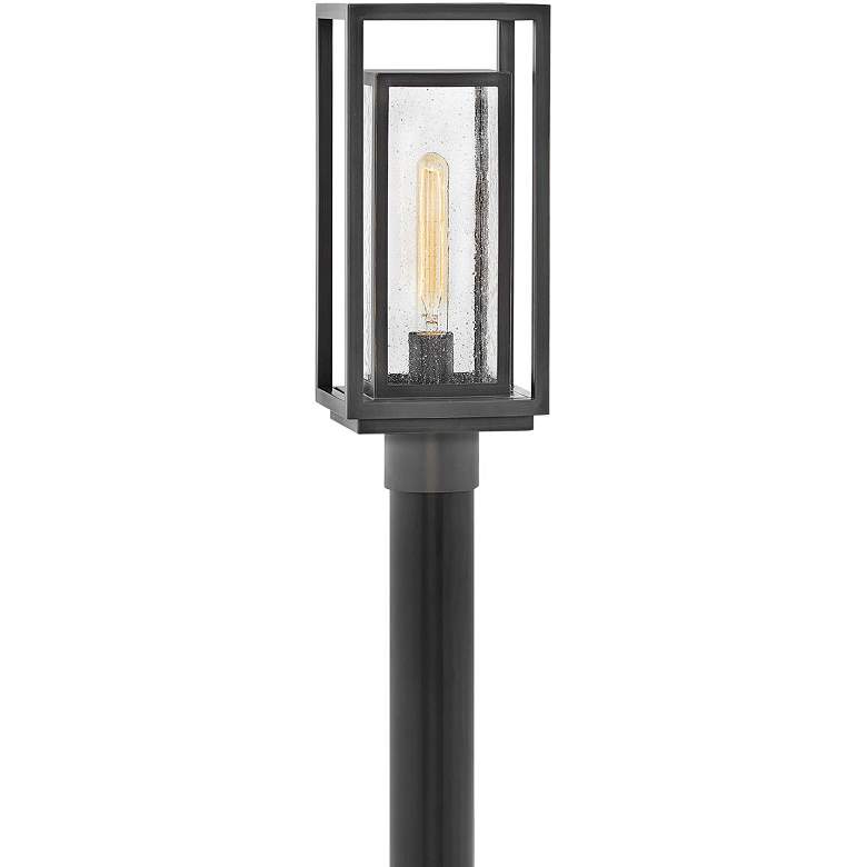 Image 1 Hinkley Republic 17" High Oil-Rubbed Bronze Modern Outdoor Post Light