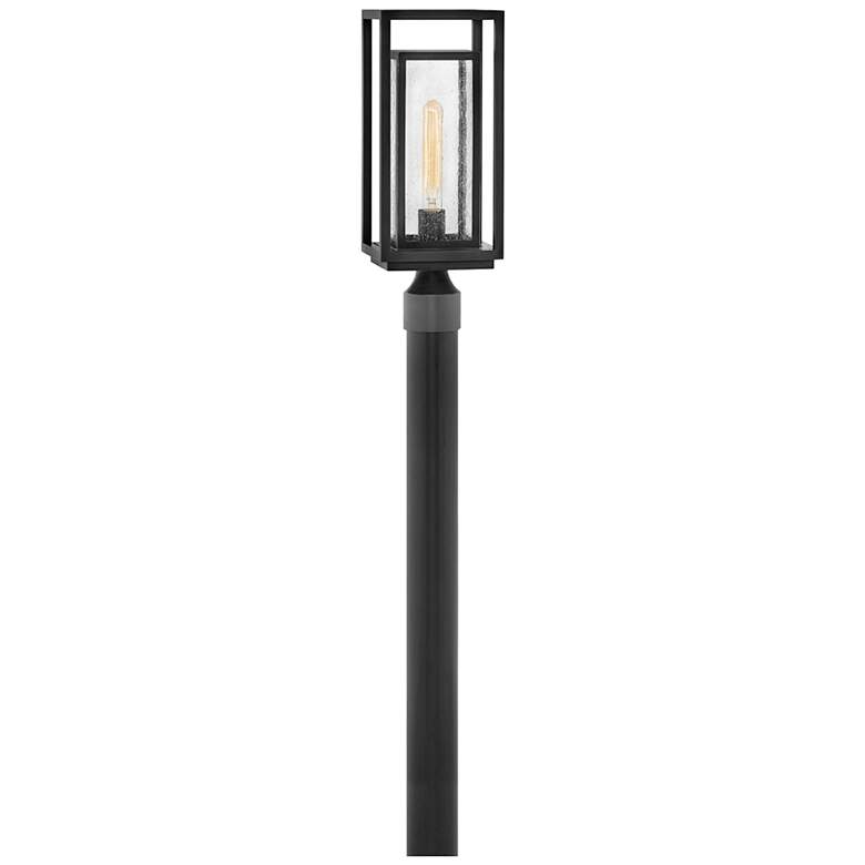 Image 1 Hinkley Republic 17 inch High Rectangular Black Outdoor Post Light