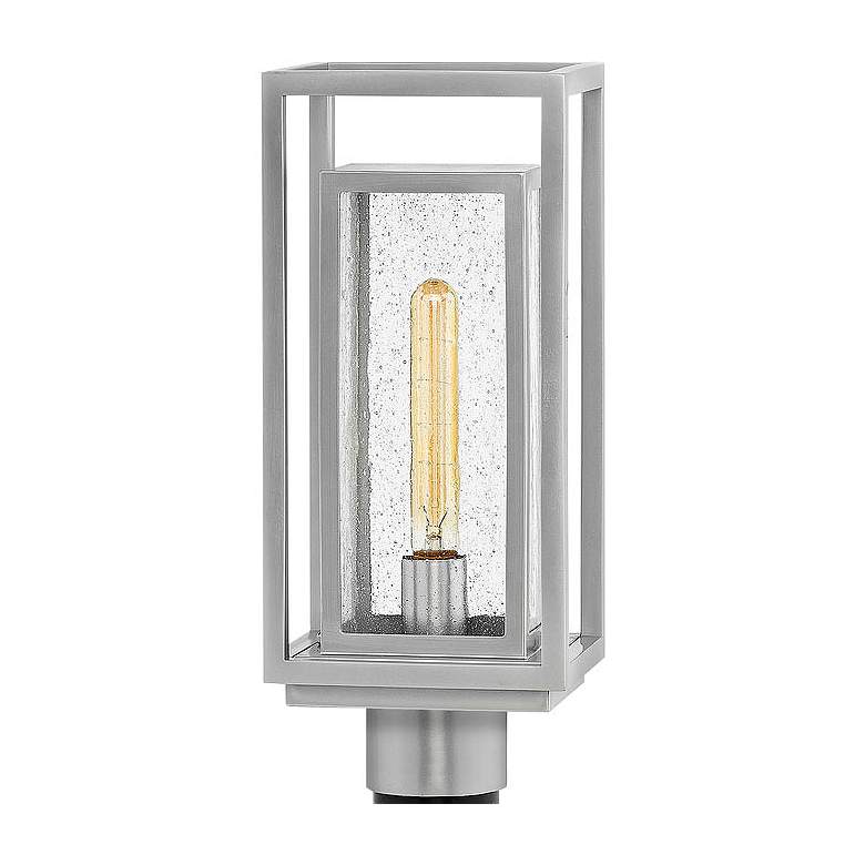 Image 2 Hinkley Republic 17 inch High Satin Nickel Outdoor Post Light more views