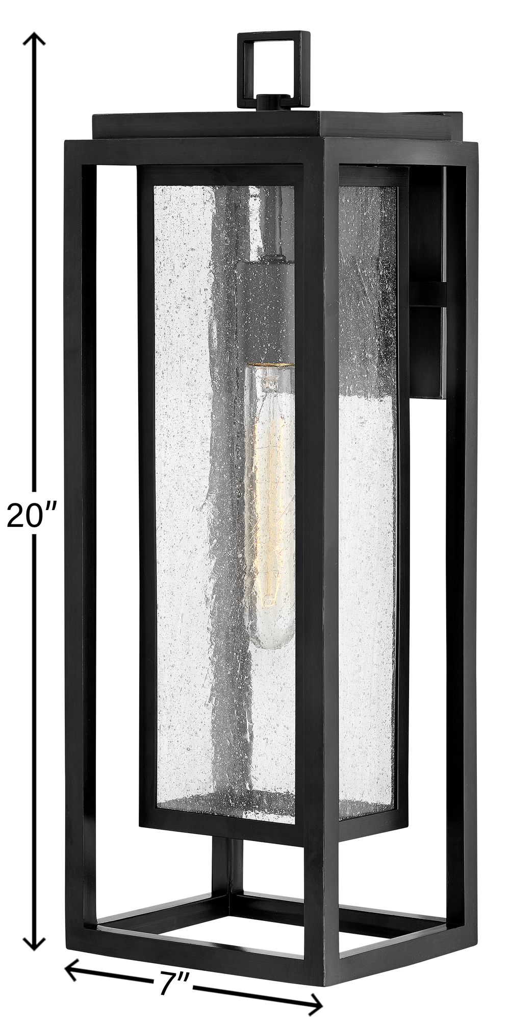 Hinkley Republic 20" High Black LED Outdoor Wall Light in scene