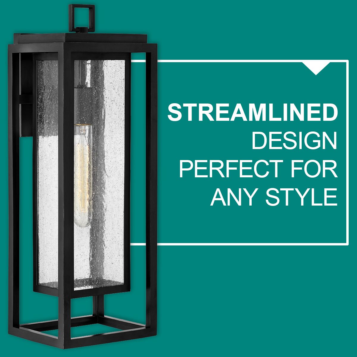 Hinkley Republic 20" High Black LED Outdoor Wall Light in scene