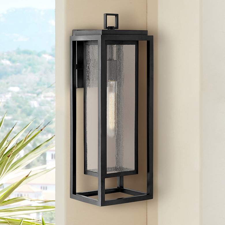 Image 1 Hinkley Republic 20 inch High Black Outdoor Wall Light