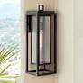 1_Hinkley Republic 20" High Black Rectangular Outdoor Wall Light