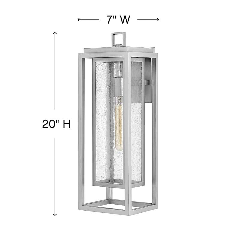 Image 7 Hinkley Republic 20"H Satin Nickel LED Outdoor Wall Light more views