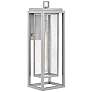 1_Hinkley Republic 27" High Satin Nickel Outdoor Wall Light