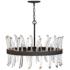Hinkley Revel 28" Wide Black and Crystal Pendant Light