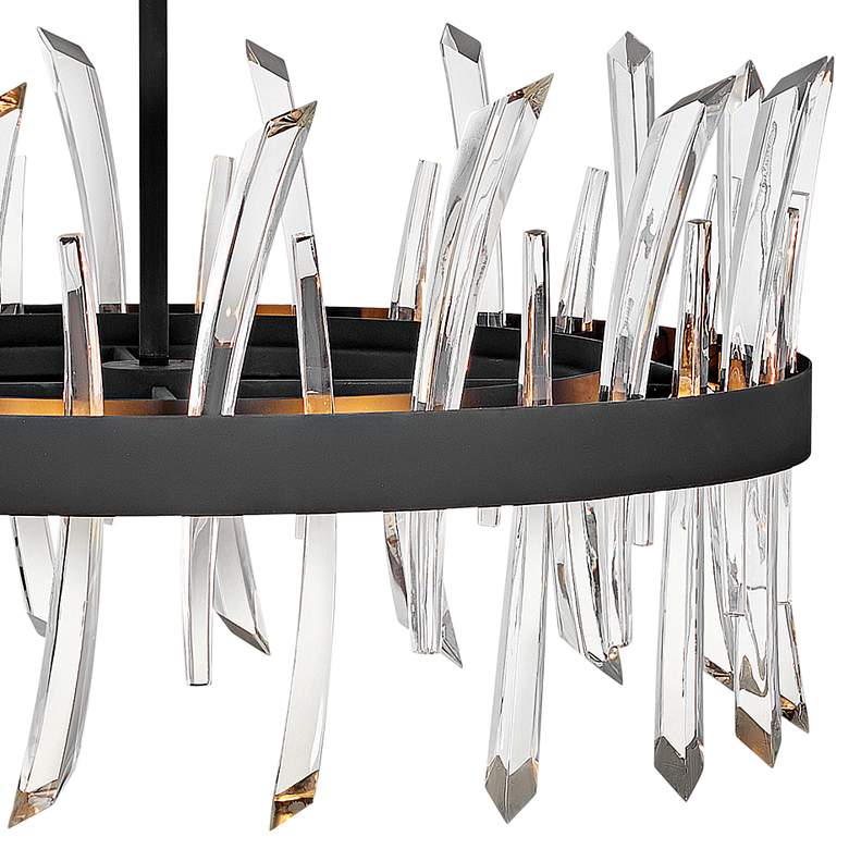 Image 3 Hinkley Revel 28" Wide Black and Crystal Pendant Light more views