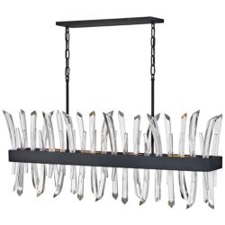 Hinkley Revel 41 1/2" Wide Black and Crystal Island Pendant