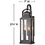 4_Hinkley Revere 21 3/4"H Blackened Brass Outdoor Wall Light more views