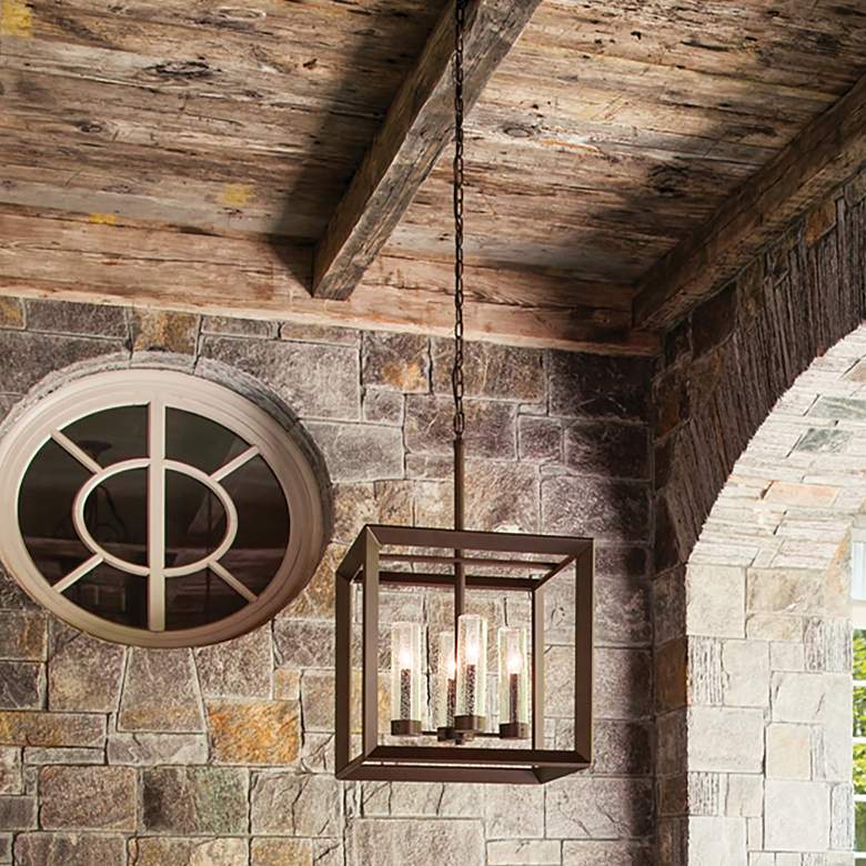 Image 1 Hinkley Rhodes 18 1/4"W Warm Bronze Outdoor Hanging Light